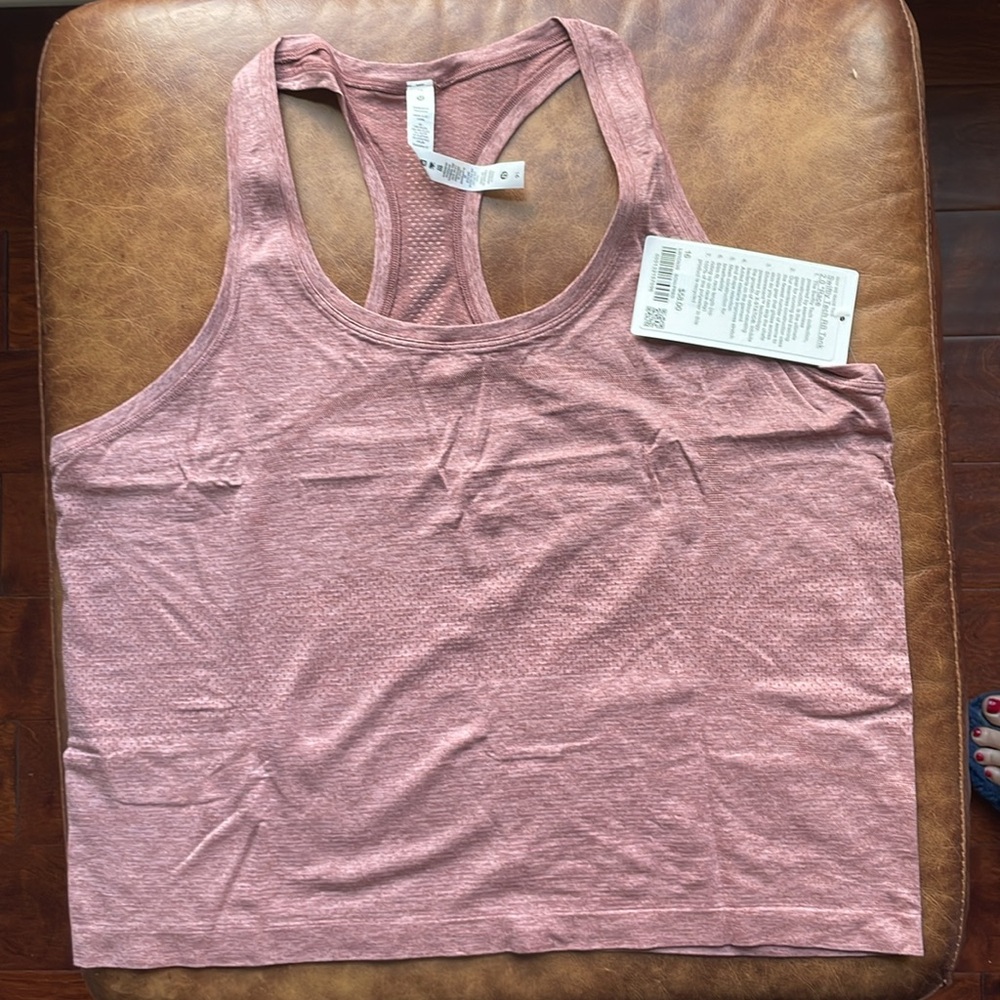 NWT Lululemon Swiftly Tech Racerback Tank Top Race Length 16 Spiced Chai Rosebud